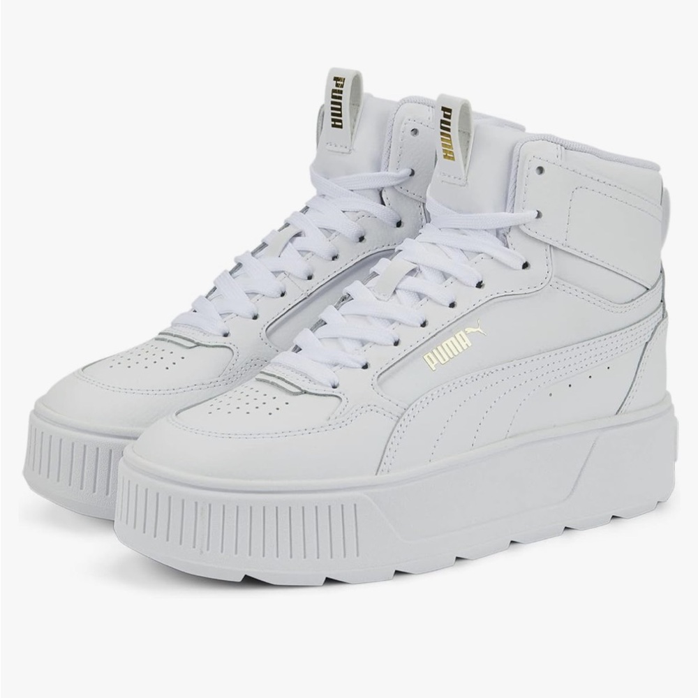 PUMA Women's White Karmen Rebelle Mid Sneaker size 8